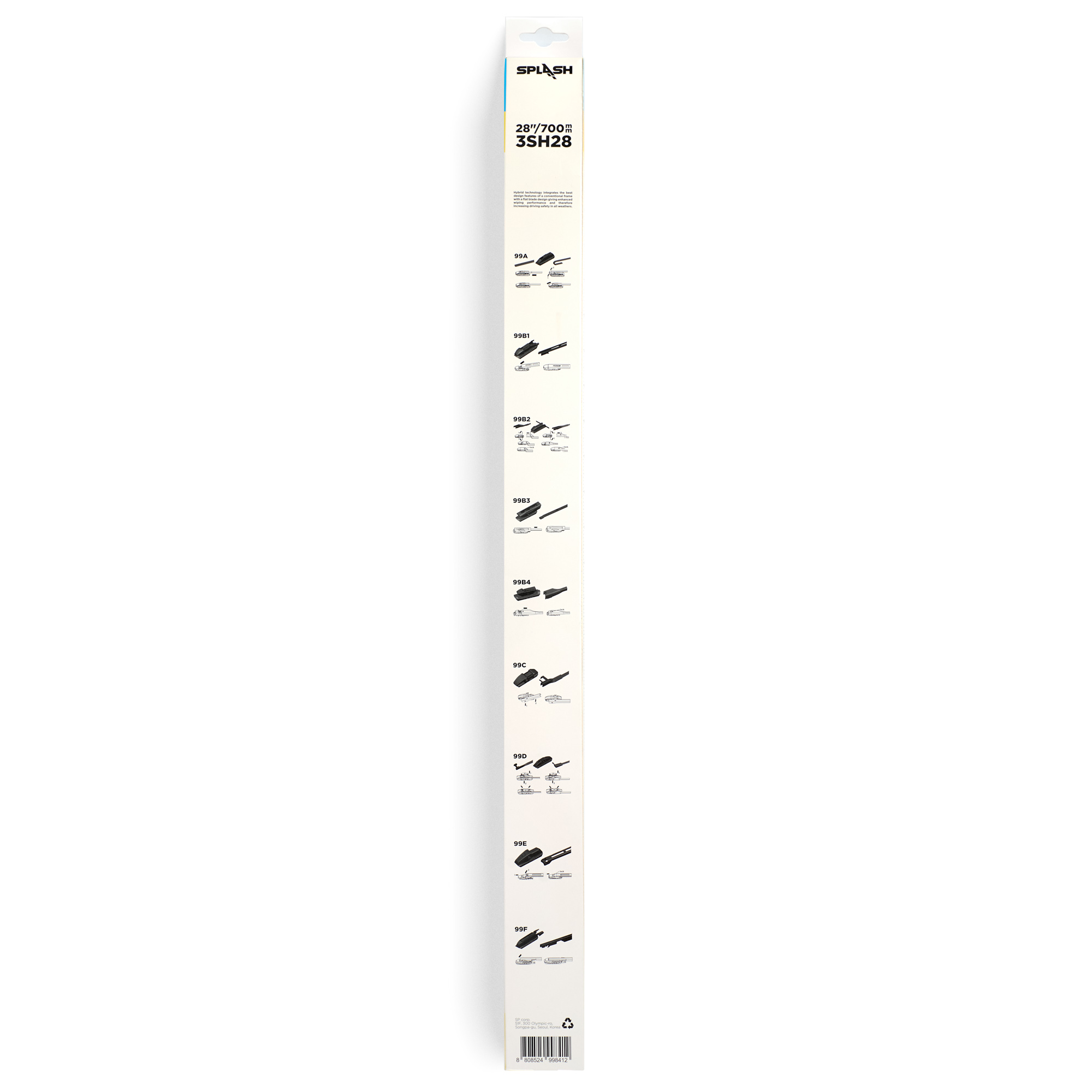 Щетка стеклоочистителя гибридная SPLASH 700mm (28") 3SH28